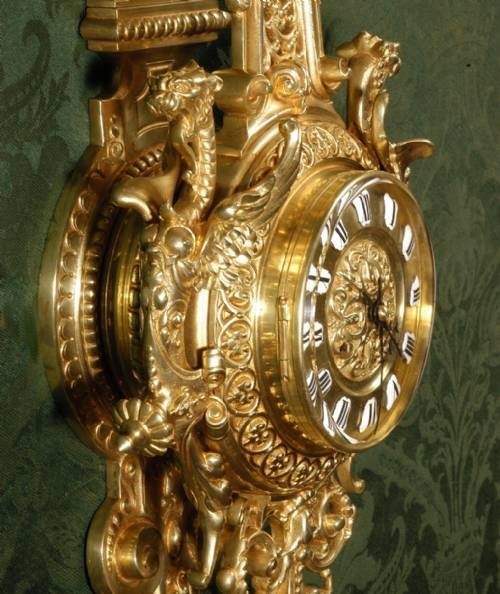 fig 3. ***** SOLD *****Dragon Cartel Clock by Japy Freres - large and superb!